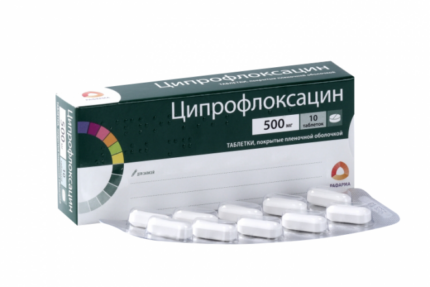 Ципрофлоксацин таблетки 500мг №10
