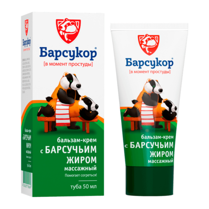 Барсукор бальзам-крем 50мл массажный