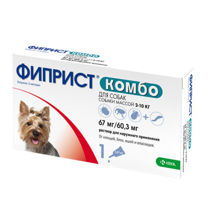 Фиприст Комбо, для собак 2-10 кг капли на холку, 1 пипетка