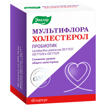 Мультифлора Эвалар Холестерол 60 капсул