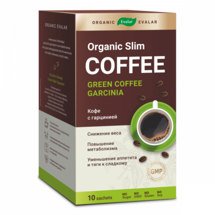 Растворимый кофе с гарцинией Organic Evalar slim 10 саше
